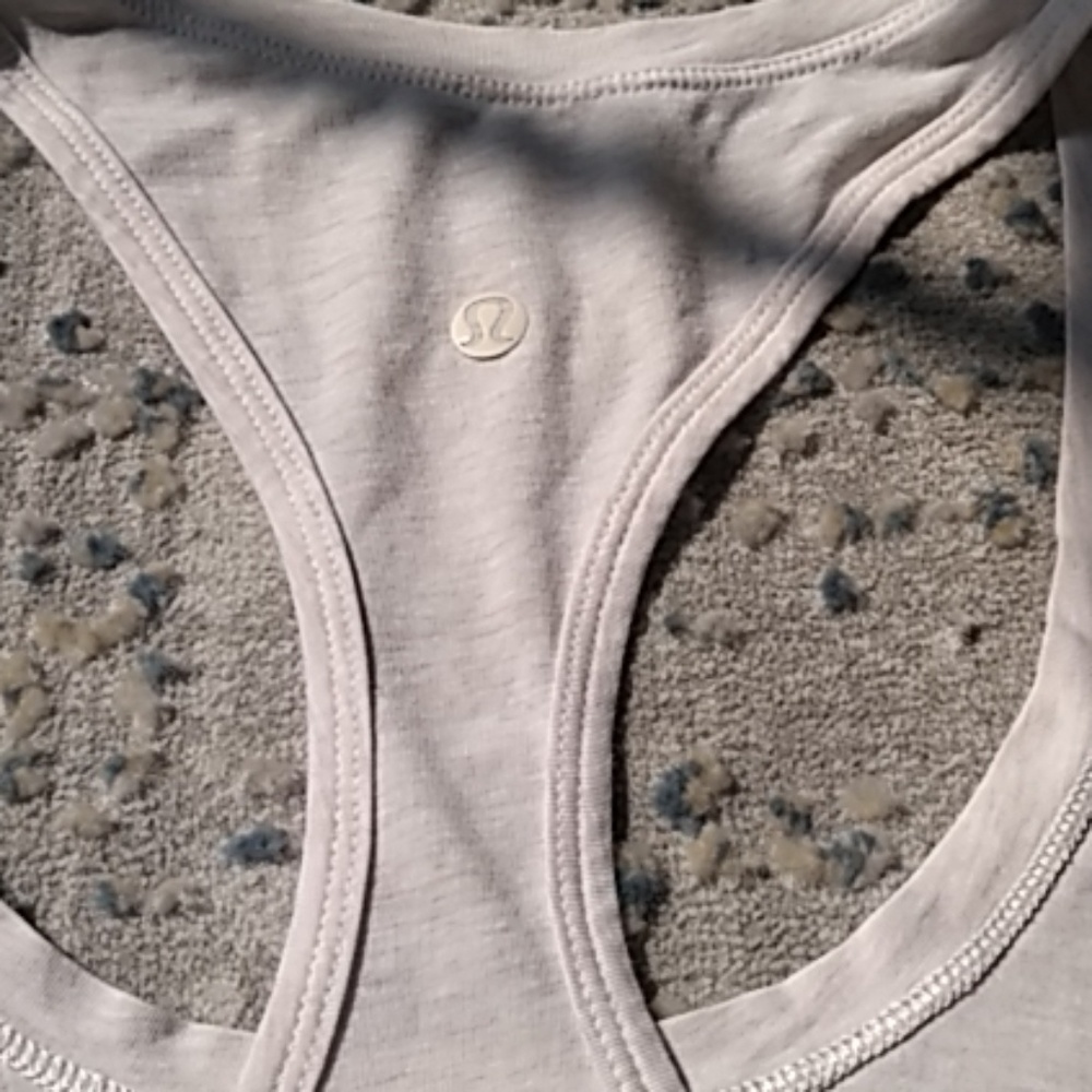 Lululemon cream & lite tan muscle shirt